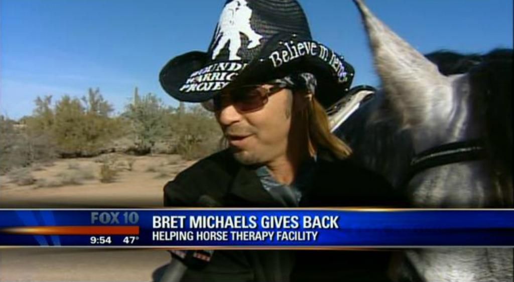 BRET MICHAELS Donates To Arizona Therapeutic Horse Ranch