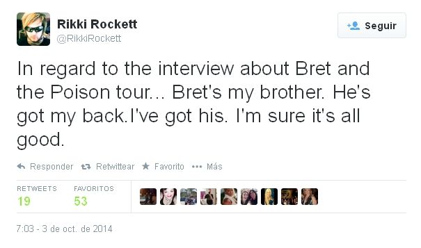 RIKKI ROCKETT "It's All Good, BRET's My Brother"
