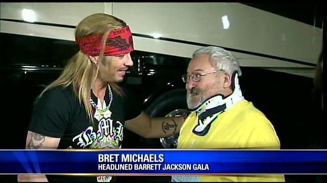 BRET MICHAELS meets 2 long-time fans at Barrett-Jackson gala