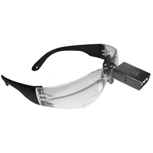 2x BIFOCAL SAFETY GLASSES +1.5 WITH LIGHT MAGNIFIER LENS EYE PROTECTION
