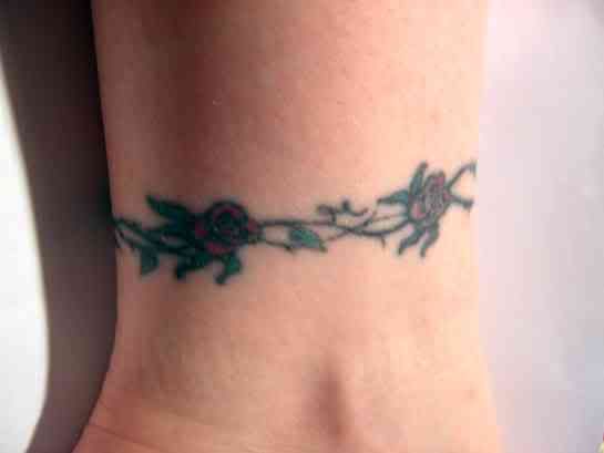 My rose ankle bracelet tattoo Image