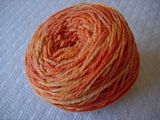 Tangerine Twist - Hand spun, hand dyed, Merino wool