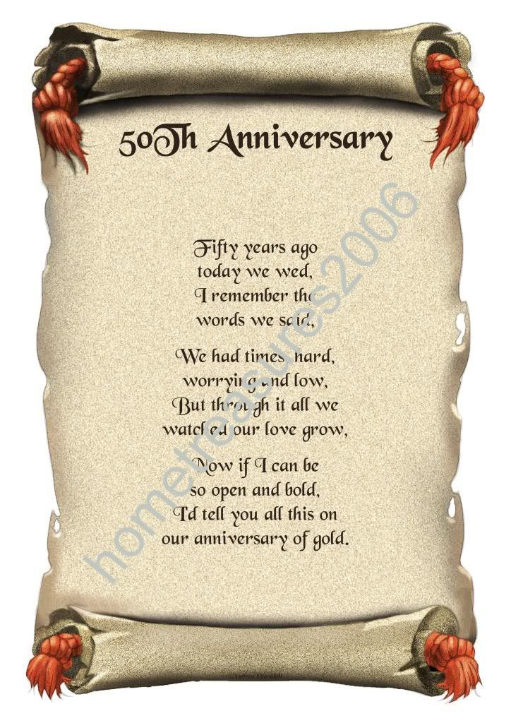 50th Wedding Anniversary Poem
