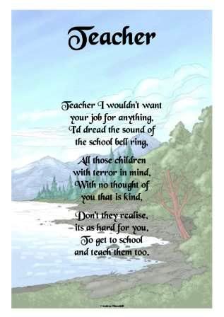 Personalized Poem for a Teacher