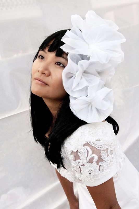 offbeat bride,wedding headpiece,wedding veil,san diego,wedding photography,a white story,lady gaga,inspiration,bichon frise