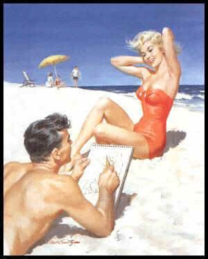 Man with woman - bathing suite