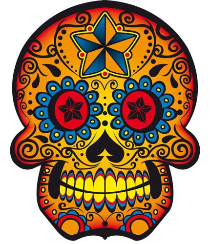 mexican sugar skull tattoo design