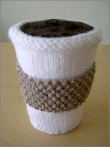 knit coffee cup