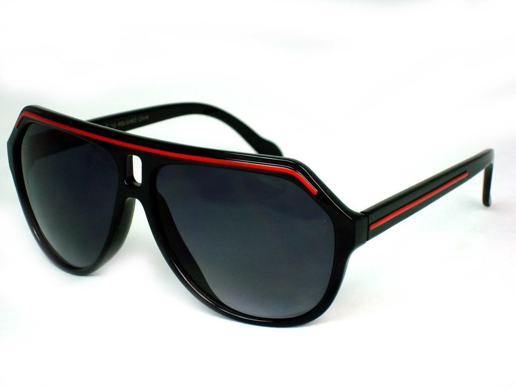 Aviator Black With Red Line SEXY Sunglasses