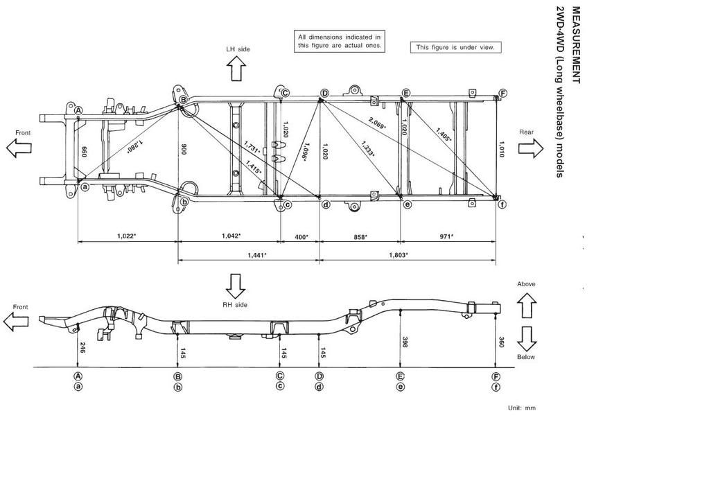 Nissan frame alignment measurements #4