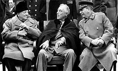 Churchill, FDR and Stalin at Yalta Pictures, Images and Photos
