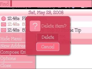 Pink Messages Screen