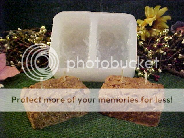 Grubby Loaf 2 Cavity Candle Silicone Mold 7041  