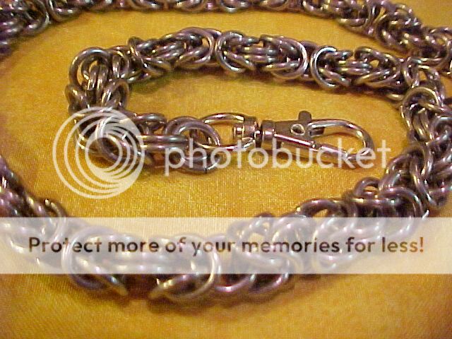 Wallet Chain 10 mm Stainless Steel Byzantine 24 in  