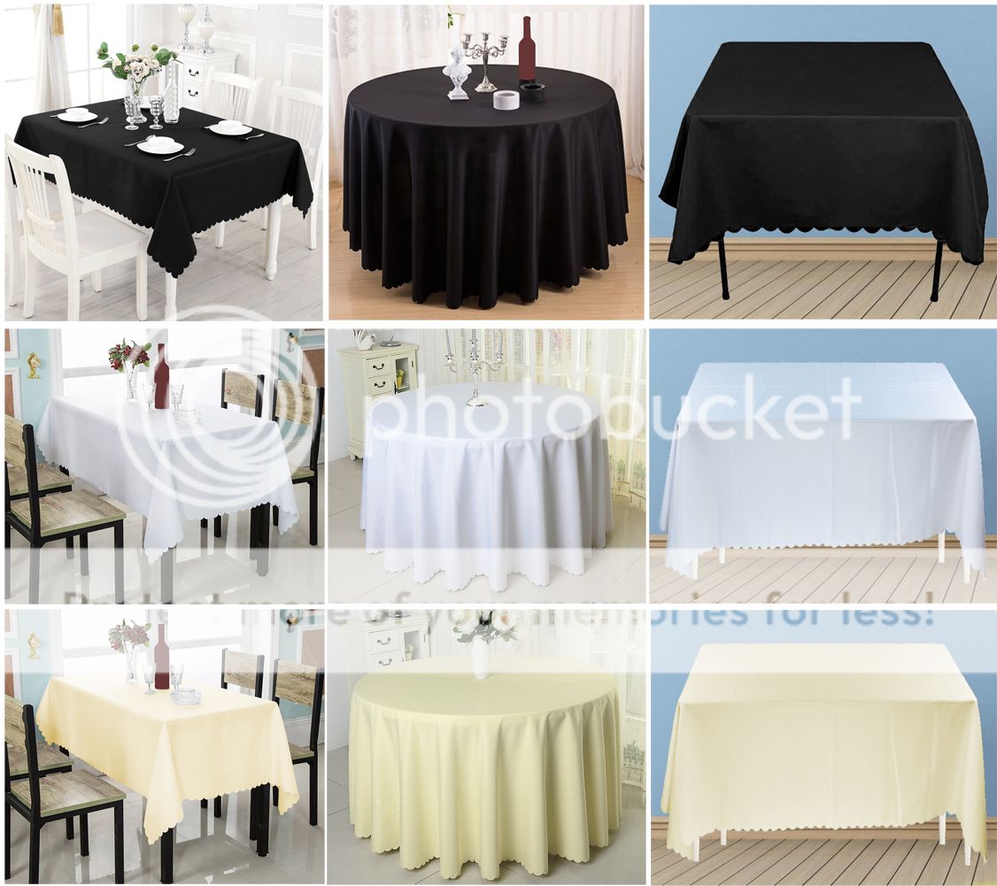 Rectangle Polyester Tablecloth Table Cloth Cover Wedding Party Picnics Tableware