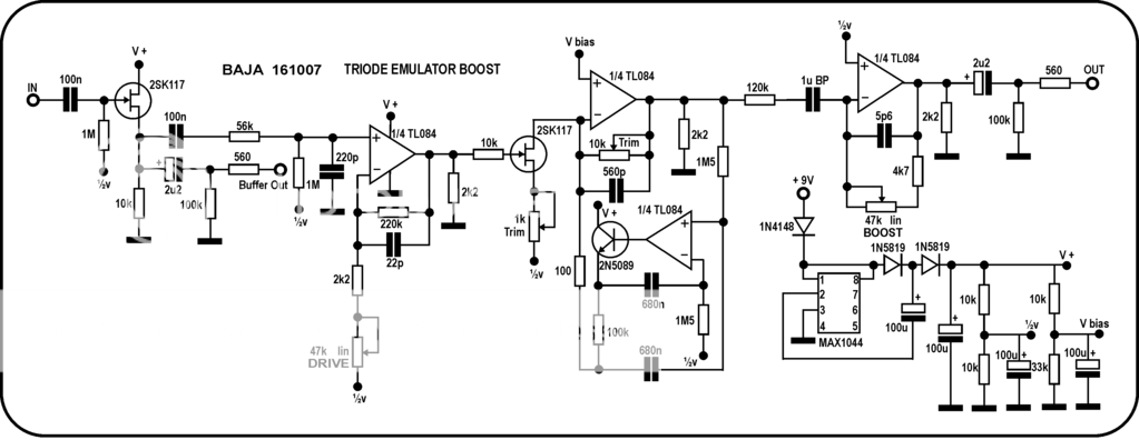 Baja Triode Emulator Boost Plus - freestompboxes.org