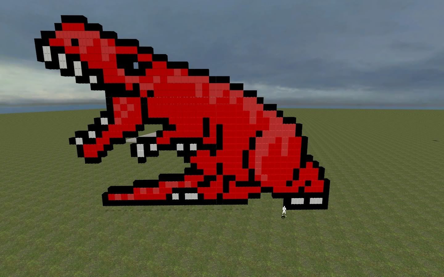 t rex pixel art
