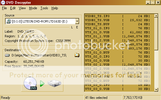DVD Decrypter - Rip all files