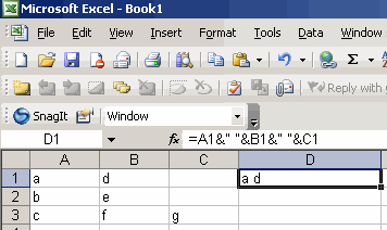 Excel 2007:Merge or join two columns of data using ampersand create a formula using ampersand to merge or concatenate column values