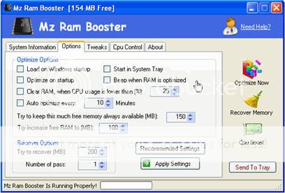 Ram Booster to improve computer RAM memory