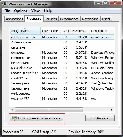 Reducing Ram Usage In Vista